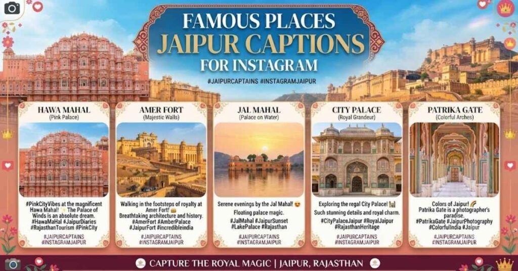 Famous Places Jaipur Captions for Instagram