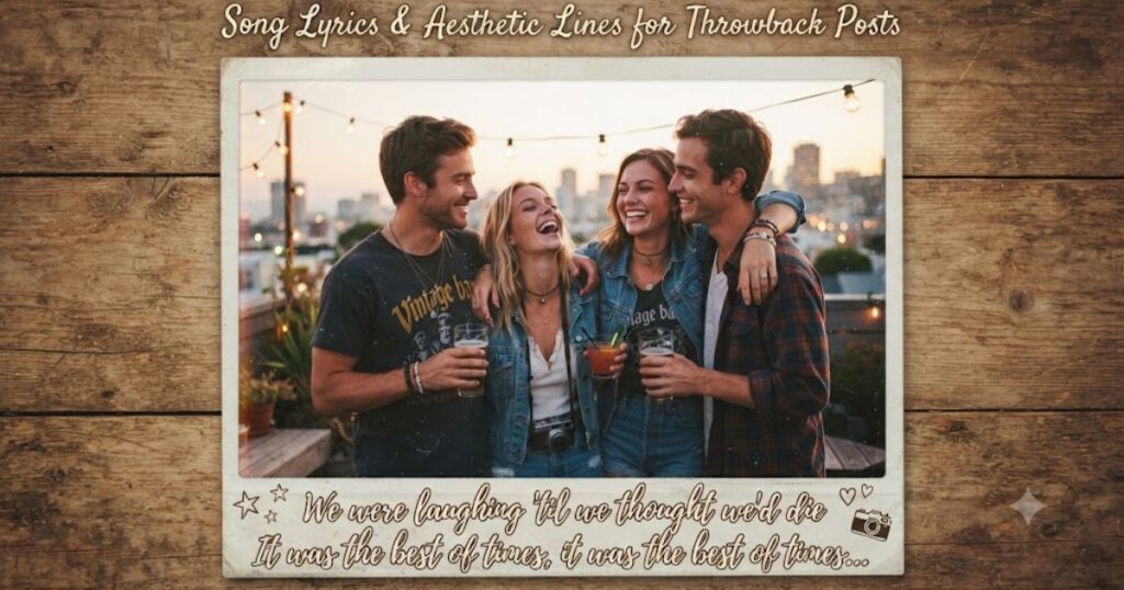 Song Lyrics and Aesthetic Lines for Throwback Posts