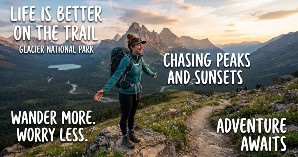 National Park Hiking Captions
