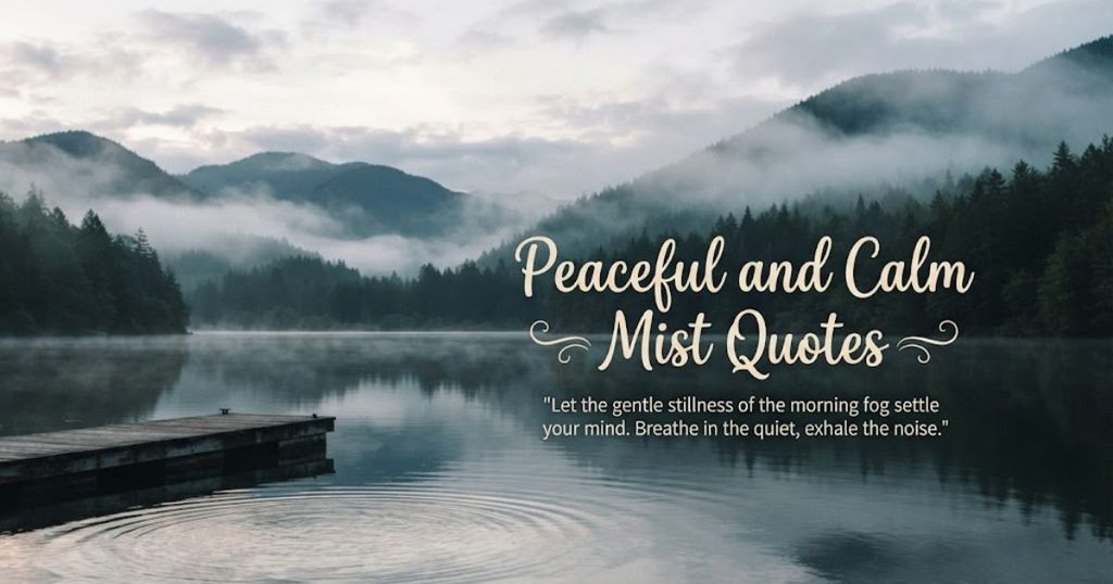 Peaceful and Calm Mist Quotes